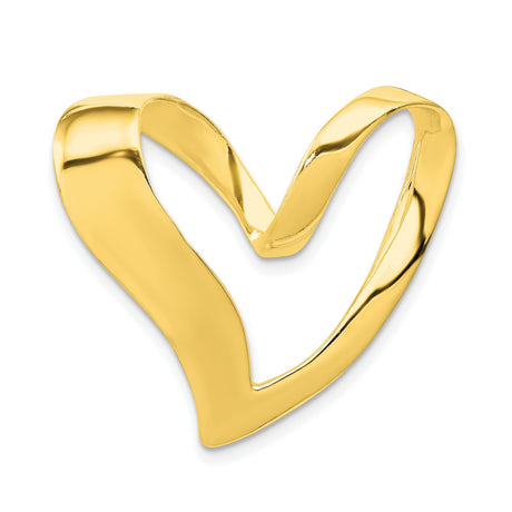 Heart Slide Charm Pendant in Real 925 Sterling SIlver