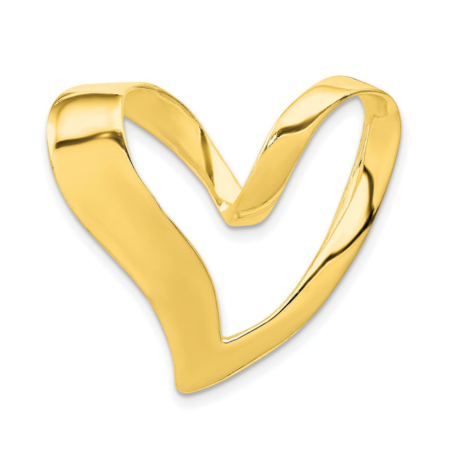 Heart Slide Charm Pendant in Real 925 Sterling SIlver