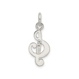 Sterling Silver Treble Clef Pendant, Music Note Charm for Women or Unisex Jewelry