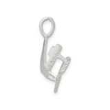 Sterling Silver Grand Piano Pendant, Sculpted Baby Grand Charm for Musicians or Pianists