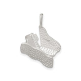 Sterling Silver Grand Piano Pendant, Sculpted Baby Grand Charm for Musicians or Pianists