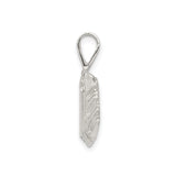 Sterling Silver Pendant with Book and Quill Design, Symbolizing Knowledge and Creativity