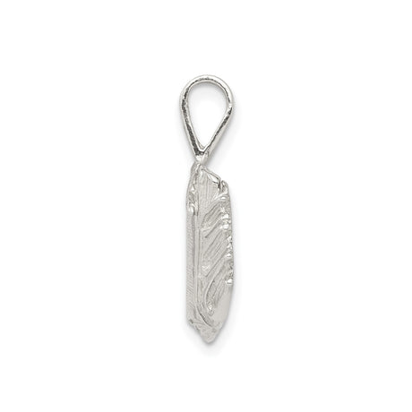 Sterling Silver Pendant with Book and Quill Design, Symbolizing Knowledge and Creativity