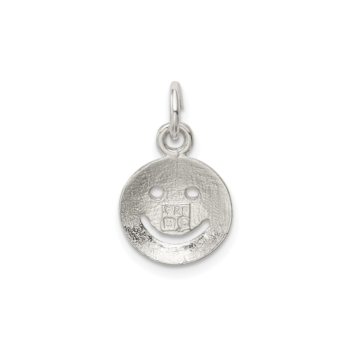 Sterling Silver Smiley Face Pendant with Cutout Design, Fun Emoji Theme