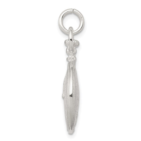 Sterling Silver Pocket Watch Pendant with Roman Numerals and Vintage Design