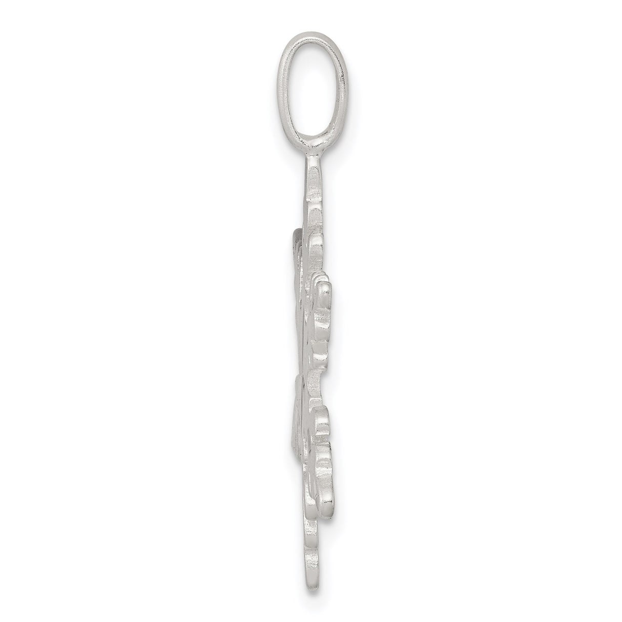 Sterling Silver Snowflake Pendant with Cutout Design for Women, Winter Nature Theme