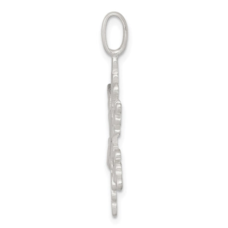 Sterling Silver Snowflake Pendant with Cutout Design for Women, Winter Nature Theme