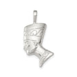 Sterling Silver Nefertiti Pendant with Egyptian Profile Charm, African Heritage Jewelry