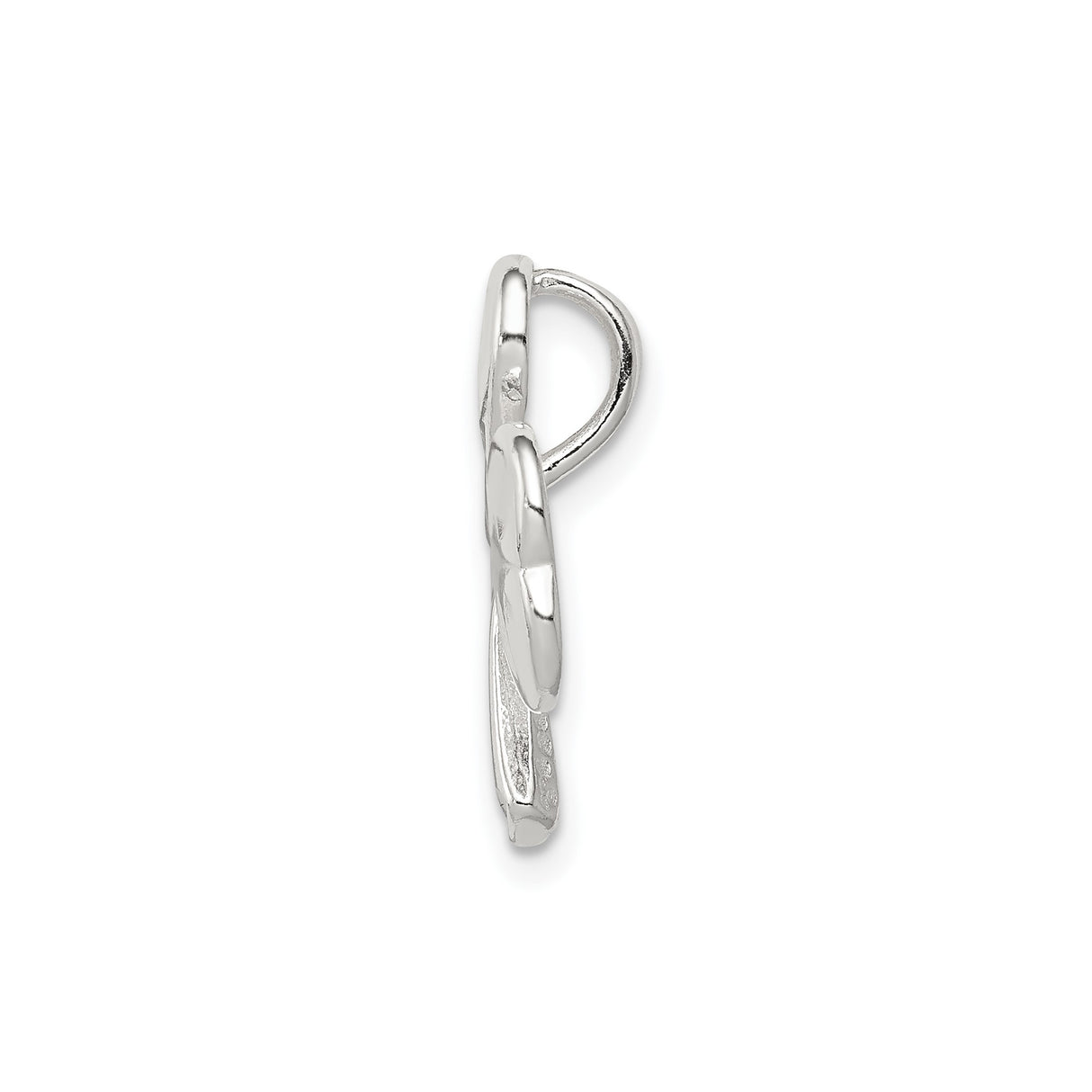 Sterling Silver Shamrock Pendant with Three-Leaf Clover and Celtic Design