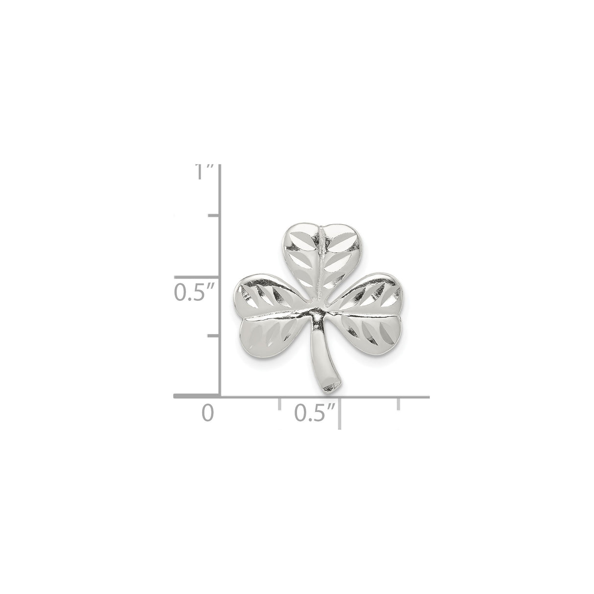 Sterling Silver Shamrock Pendant with Three-Leaf Clover and Celtic Design