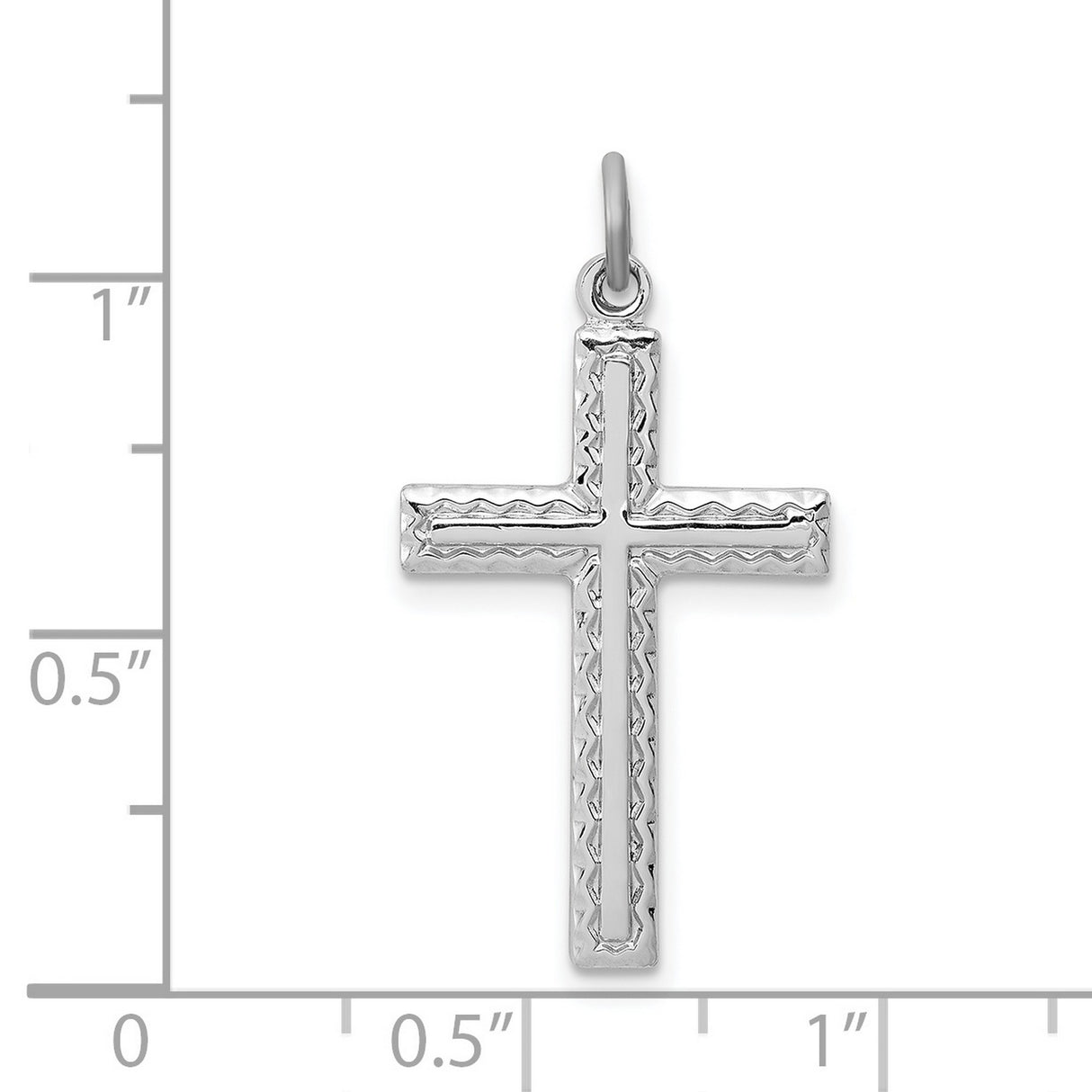 Cross Charm Pendant in Real 925 Sterling Silver