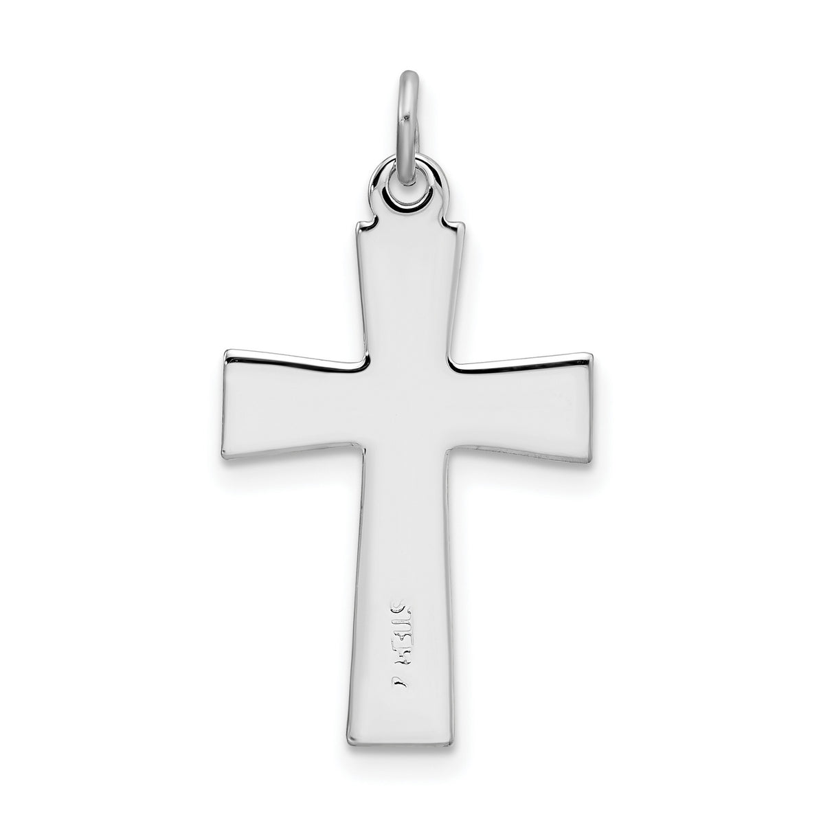 Enameled Latin Cross Charm Pendant in Real 925 Sterling Silver