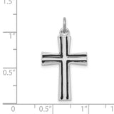 Enameled Latin Cross Charm Pendant in Real 925 Sterling Silver