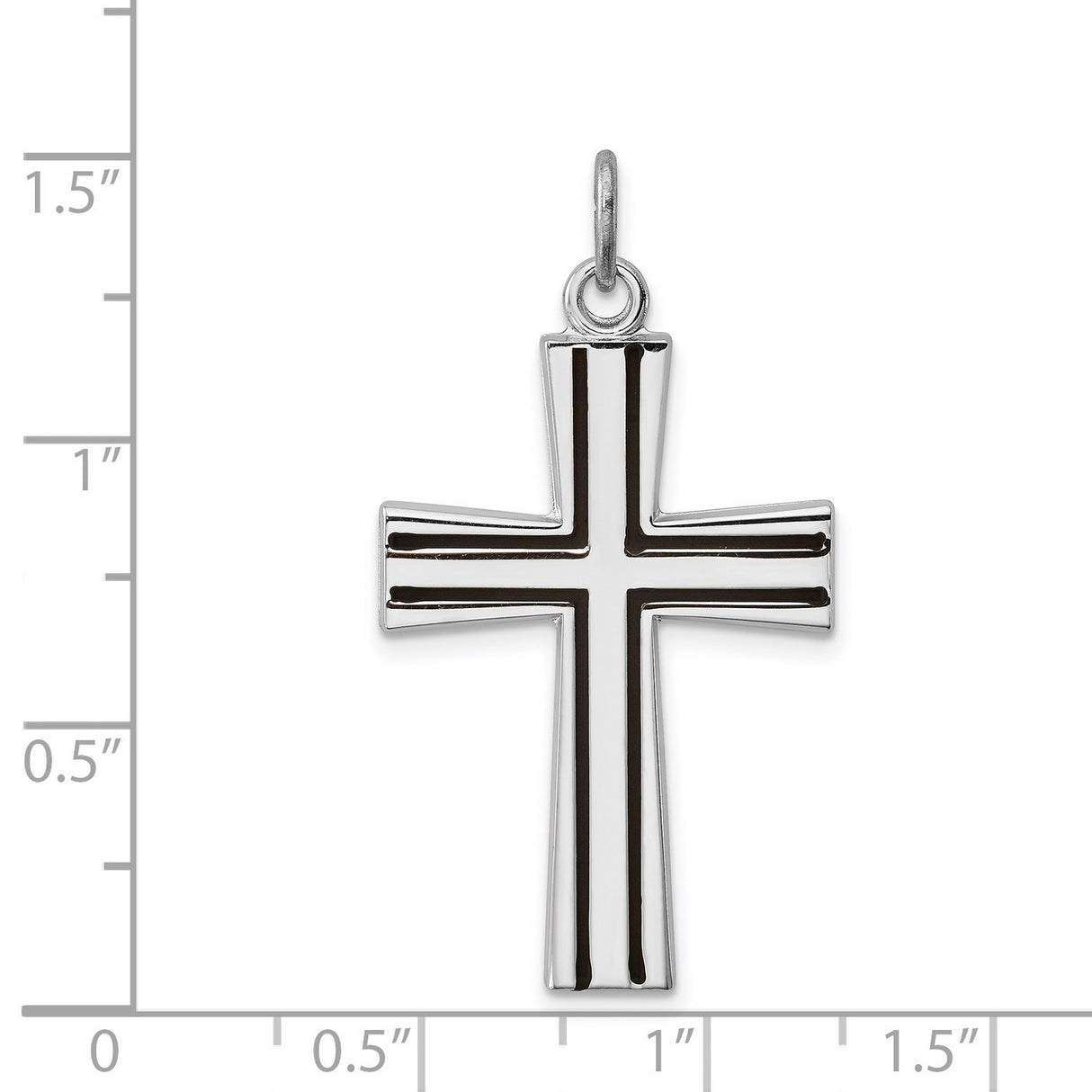 Enameled Latin Cross Charm Pendant in Real 925 Sterling Silver