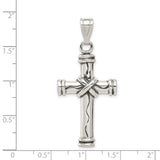 Antique Cross Charm Pendant in Real 925 Sterling Silver