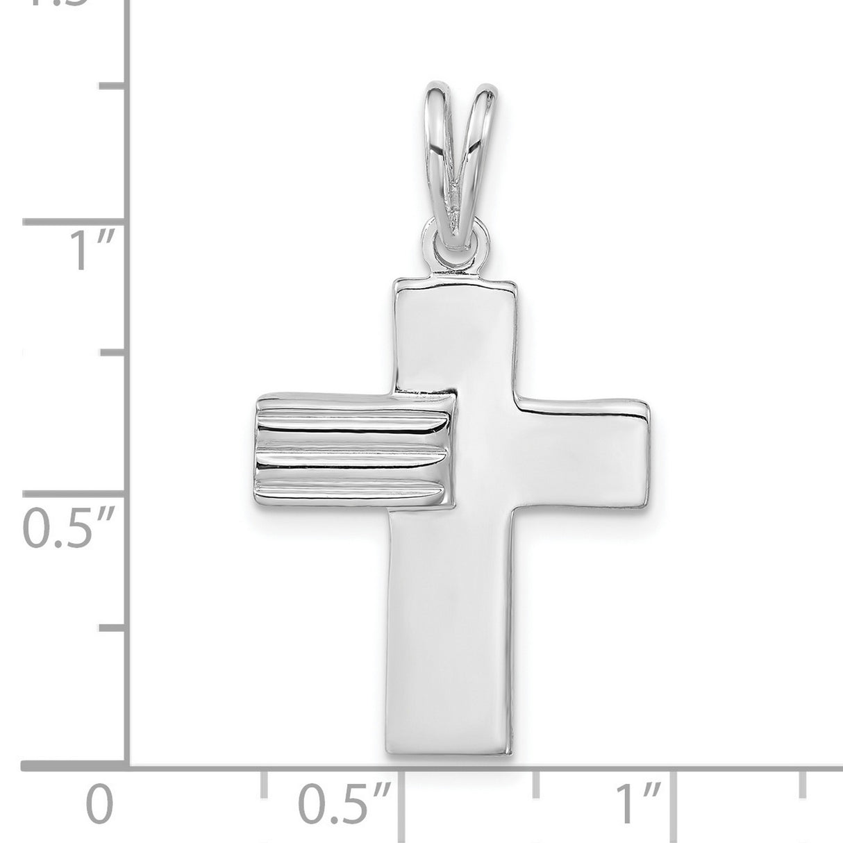 Latin Cross Charm Pendant in Real 925 Sterling Silver