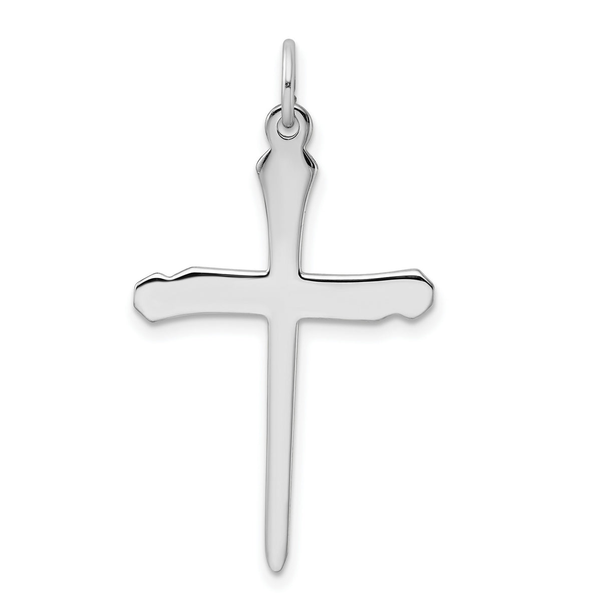 Nail Cross Charm Pendant in Real 925 Sterling Silver