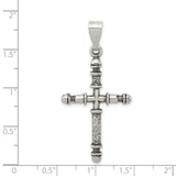 Antiqued Cross Charm Pendant in Real 925 Sterling Silver