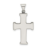 Antiqued Cross Charm Pendant in Real 925 Sterling Silver