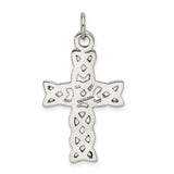 Celtic Cross with Triquetra Symbols Charm Pendant in Real 925 Sterling Silver