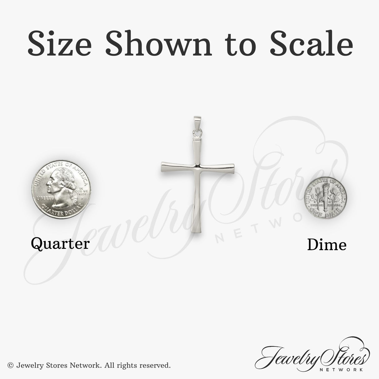 Sterling Silver Cross Pendant with Mirror Finish, Minimalist Latin Cross Charm for Men and Women