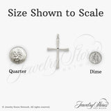 Sterling Silver Cross Pendant with Mirror Finish, Minimalist Latin Cross Charm for Men and Women