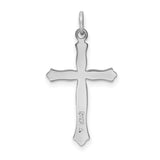 Gold Vermeil CZ Cross Charm Pendant in Real 925 Sterling Silver