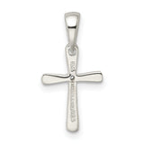 CZ Cross Charm Pendant in Real 925 Sterling Silver