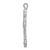 CZ Cross Charm Pendant in Real 925 Sterling Silver