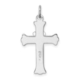 Sterling Silver Cross Pendant with Red Enamel Dove, Christian Faith Symbol for Men and Women
