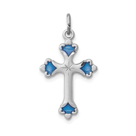 Sterling Silver Patonce Cross Pendant with Starburst Design Religious Jewelry