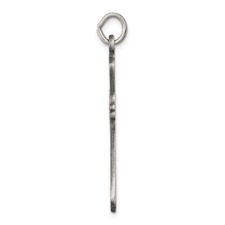 Sterling Silver Cross Pendant with Antique Finish, Baroque Gothic Style for Men and Women