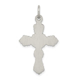 Sterling Silver Cross Pendant with Baroque Scrollwork and Aged Finish, Gothic Style