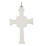 Sterling Silver Cross Pendant with Ornate Scrollwork and Antique Patina Finish