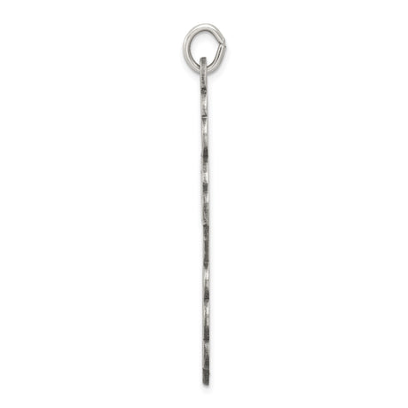 Sterling Silver Orthodox Cross Pendant with Budded Edges and Matte Finish