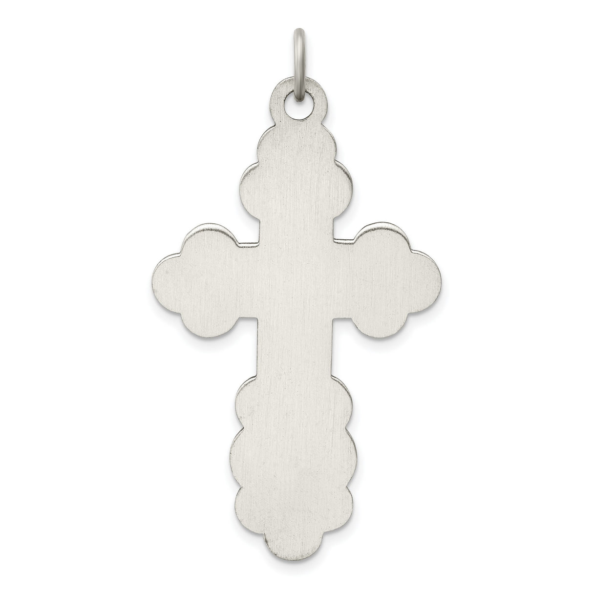 Budded IC XC Eastern Orthodox Cross Charm Pendant in Real 925 Sterling Silver