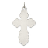 Budded IC XC Eastern Orthodox Cross Charm Pendant in Real 925 Sterling Silver