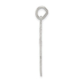 Sterling Silver Eastern Orthodox Cross Pendant, Polished Flat Back Religious Charm for Men and Women