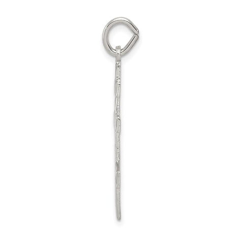 Sterling Silver Eastern Orthodox Cross Pendant, Polished Flat Back Religious Charm for Men and Women