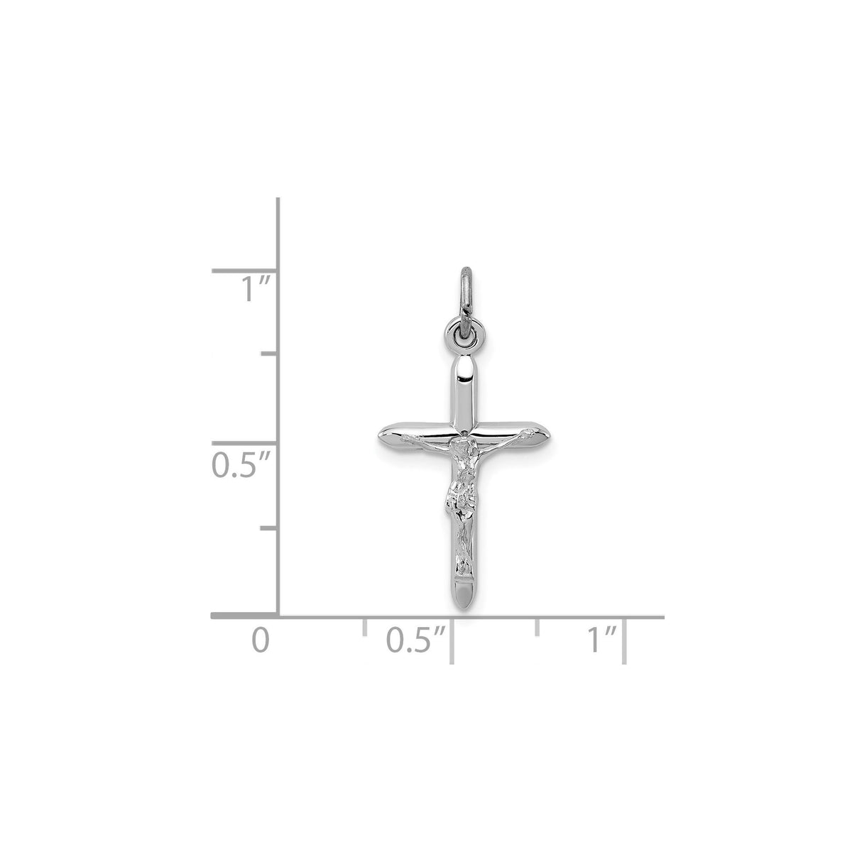 Sterling Silver Crucifix Cross Pendant with Sculpted Jesus, Religious Unisex Charm
