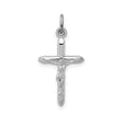Sterling Silver Crucifix Cross Pendant with Sculpted Jesus, Religious Unisex Charm