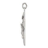 Sterling Silver Crucifix Cross Pendant with INRI Plaque and Jesus Figure