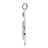 Sterling Silver Crucifix Cross Pendant with INRI and Detailed Jesus Design, Traditional Catholic Jewelry