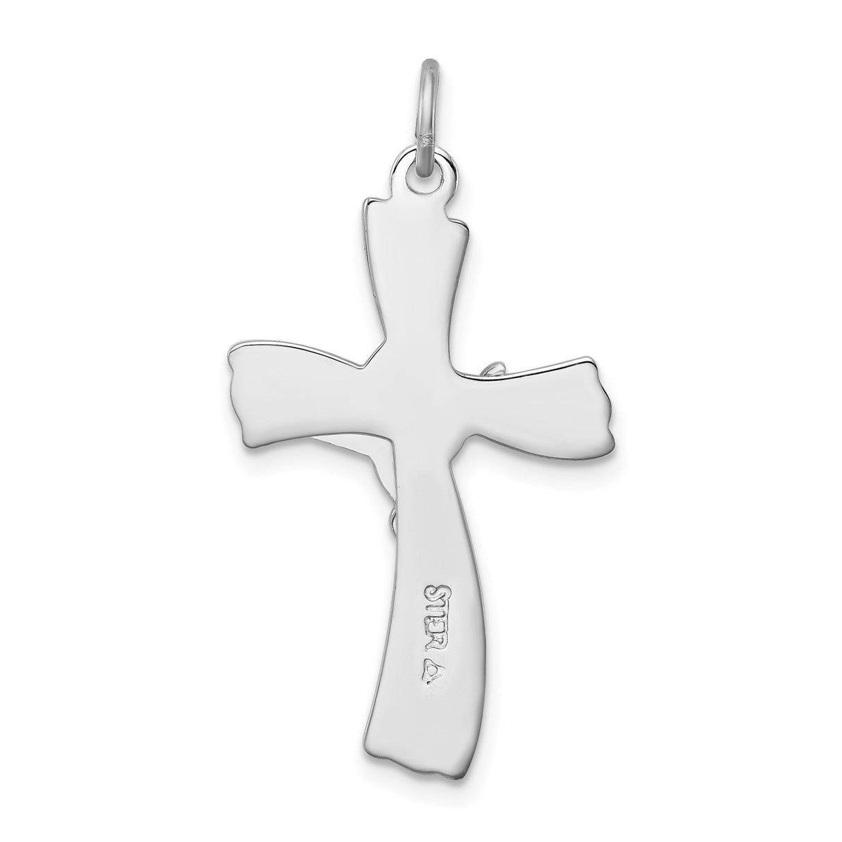 Sterling Silver Crucifix Cross Pendant with INRI and Detailed Jesus Design, Traditional Catholic Jewelry