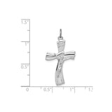 Sterling Silver Crucifix Cross Pendant with INRI and Detailed Jesus Design, Traditional Catholic Jewelry