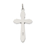 Sterling Silver Crucifix Cross Pendant with Matte Finish and Detailed Jesus Figure