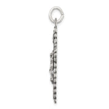 Sterling Silver Crucifix Cross Pendant with Raised Jesus and INRI Detail