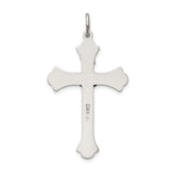 Sterling Silver Crucifix Cross Pendant with INRI and Scrollwork Accents Christian Jewelry