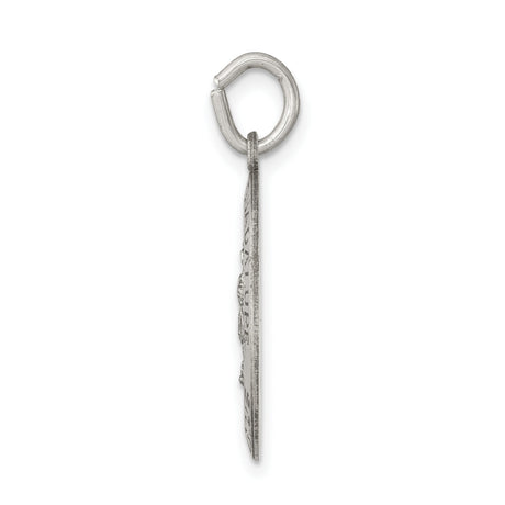 Sterling Silver Our Lady of Guadalupe Oval Pendant Catholic Virgin Mary Medal Charm