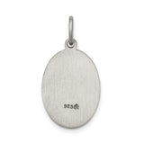 Our Lady of Guadalupe Pray For Us Words Oval Charm Pendant in Real 925 Sterling Silver